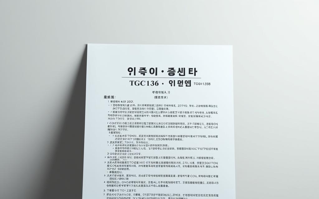 A crisp, official-looking document presented against a plain, professional backdrop. The document's header prominently displays "TGC136 भर्ती पात्रता मानदंड" in a bold, authoritative font. The text is meticulously arranged in a clear, easy-to-read format, with sections delineated by subtle dividing lines. The overall tone is one of seriousness and attention to detail, conveying the importance and gravity of the subject matter. Soft, directional lighting casts subtle shadows, adding depth and dimension to the scene. The camera angle is positioned to offer a direct, straightforward view of the document, lending an air of transparency and accessibility.