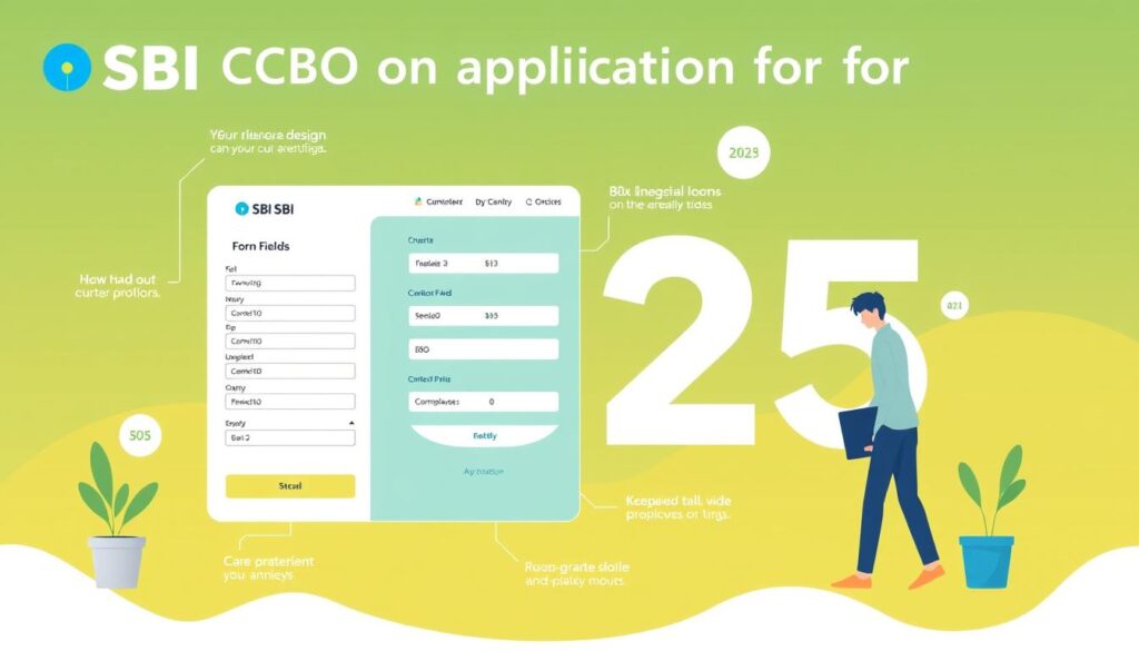 Image generation prompt: SBI CBO online application form2025
