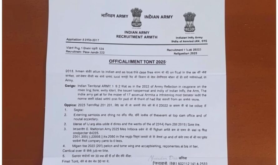 भारतीय प्रादेशिक सेना भर्ती 2025: पूर्ण जानकारी और आवेदन प्रक्रिया
